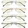 imageEyekepper 4pack Rimless Bifocal Reading Glasses Blue Light Blocking Half Moon Bifocal Readers4 Pack Mixedcolor Bifocal Reading Glasses Blue Light Blocking