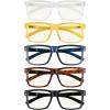 imageEyekepper 5Pack Progressive Multifocus Reading Glasses Large Frame Blue Light Blocking No Line Multifocal Readers5 Pack Mix Color