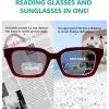 imageEyekepper Bifocal Reading Glasses Women Stylish Bifocal Readers Clear Lens Oversize  Tortoise 200RedGrey Lens