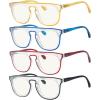 imageEyekepper 4Pack Progressive Multifocus Reading Glasses Blue Light Blocking No Line Multifocal Readers Double Color4 Pack Mix Color