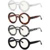 imageEyekepper 4Pack Progressive Multifocus Reading Glasses Blue Light Blocking Round Women No Line Multifocal Readers4 Pack Mix Color