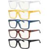 imageEyekepper 5Pack Progressive Multifocus Reading Glasses Large Frame Blue Light Blocking No Line Multifocal Readers5 Pack Mix Color