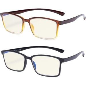 image2 Pairs Mens Full Rim Screen Readers with 2 free zipper cases and cloth