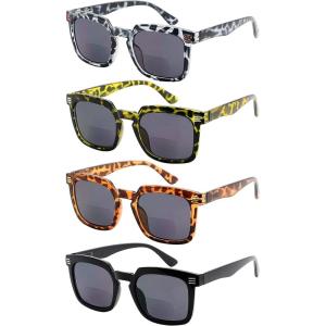 imageEyekepper 4pack Bifocal Reading Glasses for Women  Bifocal Readers4 Pack Grey Lens Mix Color