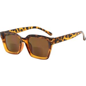 imageEyekepper Bifocal Reading Glasses Women Stylish Bifocal Readers Clear Lens Oversize  Tortoise 200TortoiseGrey Lens