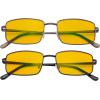imageEyekepper 3pack Readers Rectangular Spring Temple Large Metal Reading Glasses Men 125Blue Light Blockingb902 Pairs