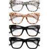 imageEyekepper 4Pack Bifocal Reading Glasses Women Large Frame Bifocal Readers4pcs Clear Lensmix
