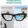 imageEyekepper 4Pack Bifocal Reading Glasses for Women Cateye Bifocal Readers4 Pack Clear Lens Mix Color