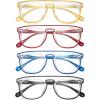 imageEyekepper 4pack Bifocal Reading Glasses Bifocal Readers Double Color4 Pack Clear Lens Mix Color