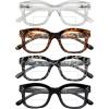imageEyekepper 4pack Bifocal Reading Glasses for Women Small Bifocal Readers4 Pack Clear Lens Mix Color