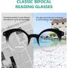 imageEyekepper 4pack Bifocal Reading Glasses for Women Small Round Bifocal Readers4 Pack Clear Lens Mix Color