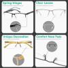 imageEyekepper 4pack HalfRim Reading Glasses Lightweight Metal Rectangle Reader for Men4 Pack Mix Color