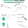imageEyekepper 4pack Rimless Reading Glasses Lightweight Women Men Half Moon Readers 104 Pack Mix Color2