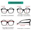 imageEyekepper 5pack Oversized Reading Glasses Square Large Frame Readers for Men and Women 6003 Pack Black and 2 Pack Blue