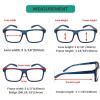 imageEyekepper 5pack Oversized Reading Glasses Square Large Frame Readers for Men and Women 6005 Pack Mix Color