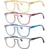 imageEyekepper 4pack Bifocal Reading Glasses Bifocal Readers Double Color4 Pack Clear Lens Mix Color
