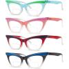 imageEyekepper 4pack Bifocal Reading Glasses Women Cat Eye Bifocal Readers4 Pack Clear Lens Mix Color