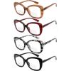 imageEyekepper 4pack Bifocal Reading Glasses for Women  Stylish Ladies Bifocal Readers4 Pack Clear Lens Mix Color