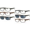 imageEyekepper 6 Pairs Mens Readers Includes Sunglass Reader Spring Hinge Reading Glasses 20050