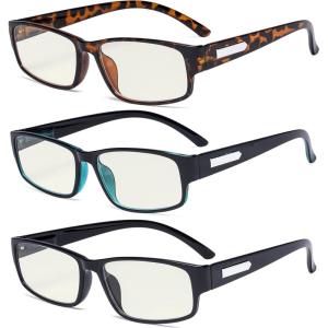 imageEyekepper 4 Pack Comfort Reading Glasses include Reader Sunglasses for Men Reading 075Blue Light Blockingb403 Pairs