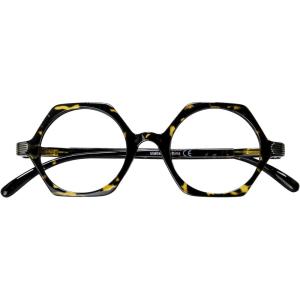 imageEyekepper 4 Packing Small Vintage Reading Glasses for Women  Retro Reading Eyeglasses Mini Odd Readers Men 225Yellow Tortoise
