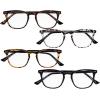 imageEyekepper 4 Pack Reading Glasses  Retro Design Reader Eyeglasses for Men Women Readin4 Pairs Mix