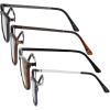 imageEyekepper 4 Pack Reading Glasses  Retro Design Reader Eyeglasses for Men Women Readin4 Pairs Mix