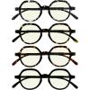 imageEyekepper 4 Packing Retro Design Glasses for Women Reading  Vintage Reading Eyeglasses Small Lens Readers Men 200Blue Light Blockingb404 Pairs