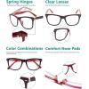 imageEyekepper 4Pack Readers Square Large Lenses SpringHinges Reading Glasses for Men Women 2754 Pairs Mix