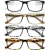 imageEyekepper 4Pack Reading Glasses for Women Men Design Readers Eyeglasses 0504pcsmix