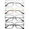 imageEyekepper 4pack Reading Glasses Thin Metal Hollow Frame Women Men Readers4 Pack Mix Color