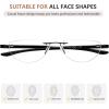 imageEyekepper 4pack Rimless Reading Glasses Women Men Half Moon Readers 2504 Pack Mix Color1