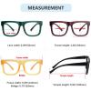 imageEyekepper 5 Pack Large Reading Glasses  Square Readers for Men Women Reading 1256 Pack Mix Color