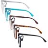imageEyekepper 5 Pack Large Reading Glasses  Square Readers for Men Women Reading 125Blue Light Blockingb405 Pairs