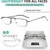 imageEyekepper 5Pack Stainless Steel Frame Halfeye Style Reading Glasses Readers Gunmetal5 Pcs All Black