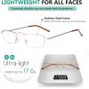 imageEyekepper 5Pack Stainless Steel Frame Halfeye Style Reading Glasses Readers Gunmetal5 Pcs All Gold