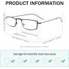 imageEyekepper 5Pack Stainless Steel Frame Halfeye Style Reading Glasses Readers Gunmetal5 Pcs All Gold