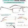 imageEyekepper 5Pack Stainless Steel Frame Halfeye Style Reading Glasses Readers Gunmetal5 Pcs All Gold