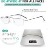 imageEyekepper 5Pack Stainless Steel Frame Halfeye Style Reading Glasses Readers Gunmetal5 Pcs All Silver