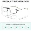 imageEyekepper 5Pack Stainless Steel Frame Halfeye Style Reading Glasses Readers Gunmetal5 Pcs All Silver