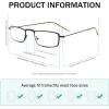imageEyekepper 5Pack Stainless Steel Frame Halfeye Style Reading Glasses Readers GunmetalMix