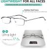 imageEyekepper 5Pack Straight Thin Stamped Metal Frame HalfEye Style Reading Glasses Readers Gunmetal 25Gunmetal