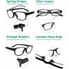 imageEyekepper Classic Reading Glasses for Men 5 Pack Spring Hinges ReadersBlack5pcs