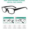 imageEyekepper Classic Reading Glasses for Men 5 Pack Spring Hinges ReadersBlack5pcs