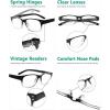 imageEyekepper Classic Reading Glasses for Men 5 Pack Spring Hinges ReadersBlackClear5pcs