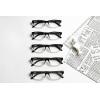 imageEyekepper Classic Reading Glasses for Men 5 Pack Spring Hinges ReadersBlackClear5pcs