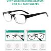imageEyekepper Classic Reading Glasses for Men 5 Pack Spring Hinges ReadersBlackClear5pcs
