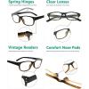 imageEyekepper Classic Reading Glasses for Men 5 Pack Spring Hinges ReadersBlackYellow5pcs