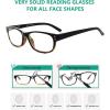 imageEyekepper Classic Reading Glasses for Men 5 Pack Spring Hinges ReadersBlackYellow5pcs