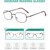 imageEyekepper Metal Frame Spring Hinged Arms Reading Glasses 3 Pair Brown Valupac Metal Readers 1003 Pcs Mix